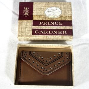 Vtg Prince/ess Gardner Top Grain Cowhide Leather Key Wallet w/ Box Mid-Century